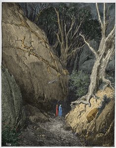 Inferno, Chant 1 : Virgile et Dante commencent leur voyage, illustration de La Divine Comédie de Dante Alighieri, 1885